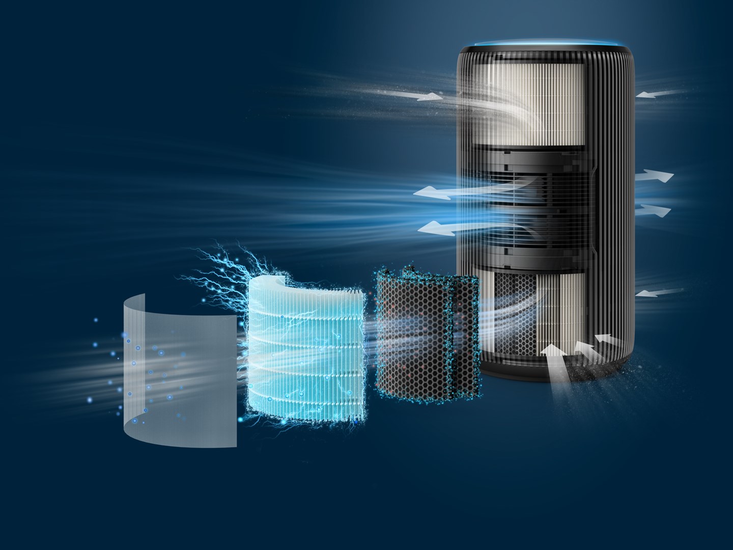Pročišćivač zraka PHILIPS 4000i Series AC4221/11, do 156 m², HEPA filter, Wi-Fi-9