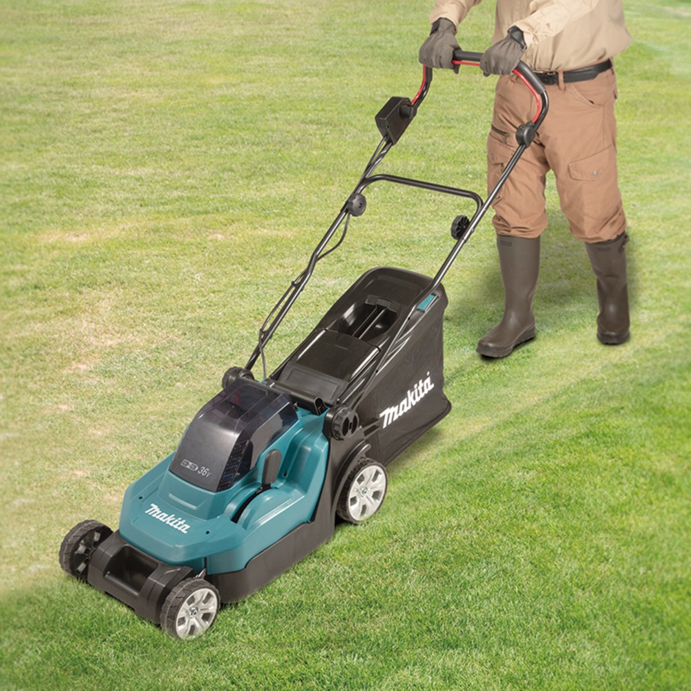 Akumulatorska kosilica MAKITA DLM382PM2 (38 cm, 2x18V, 2x 4.0Ah baterije, punjač)-6