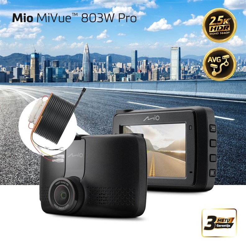 Auto kamera MIO MiVue 803 (2.5K 1440p, WiFi, GPS)