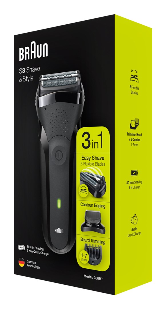 Brijaći aparat BRAUN Series 3 Shave&Style 300BT, 3-u-1, Wet & Dry, crni-2
