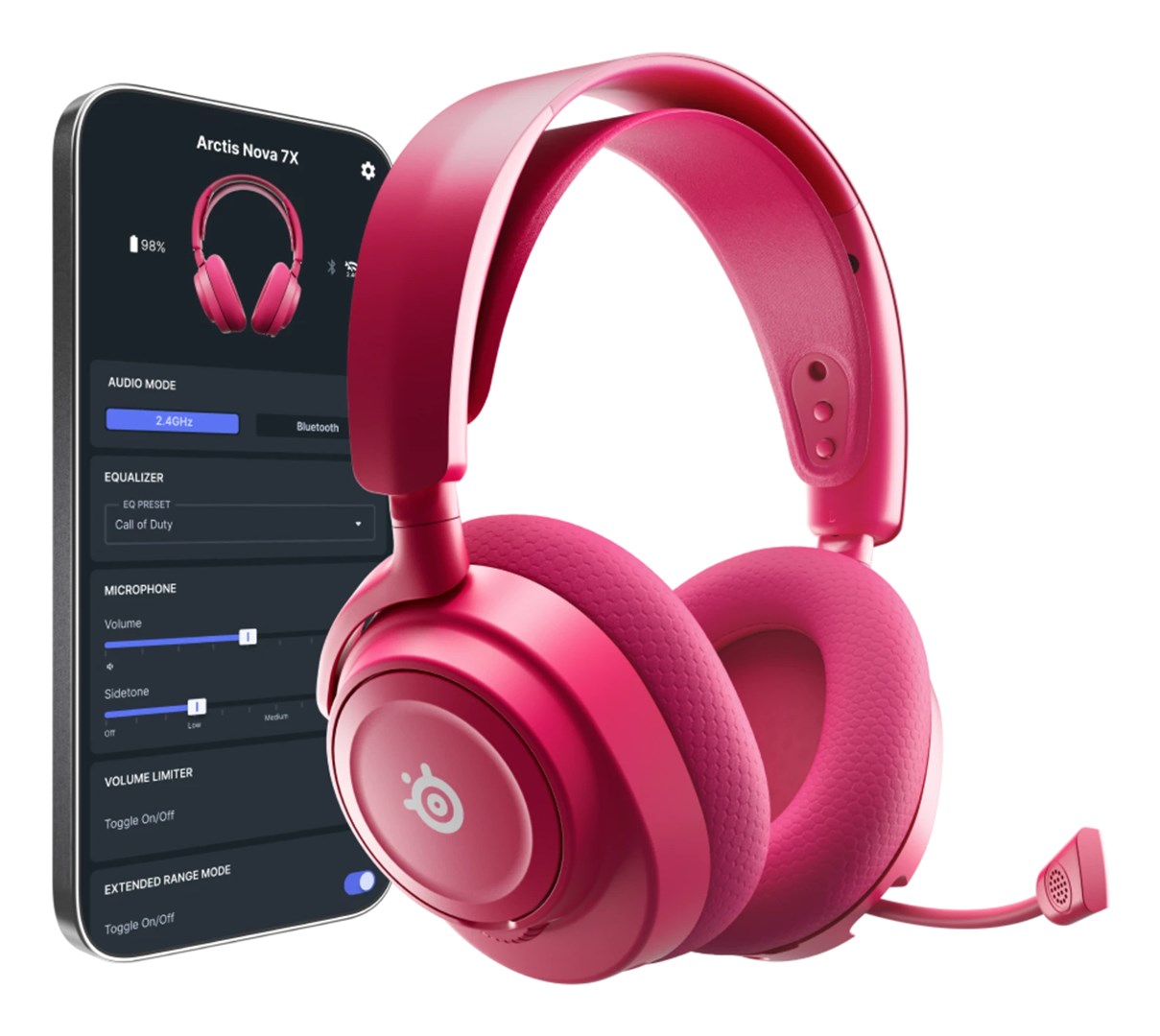 Slušalice STEELSERIES Arctis Nova 7X Wireless Rose Quartz-1
