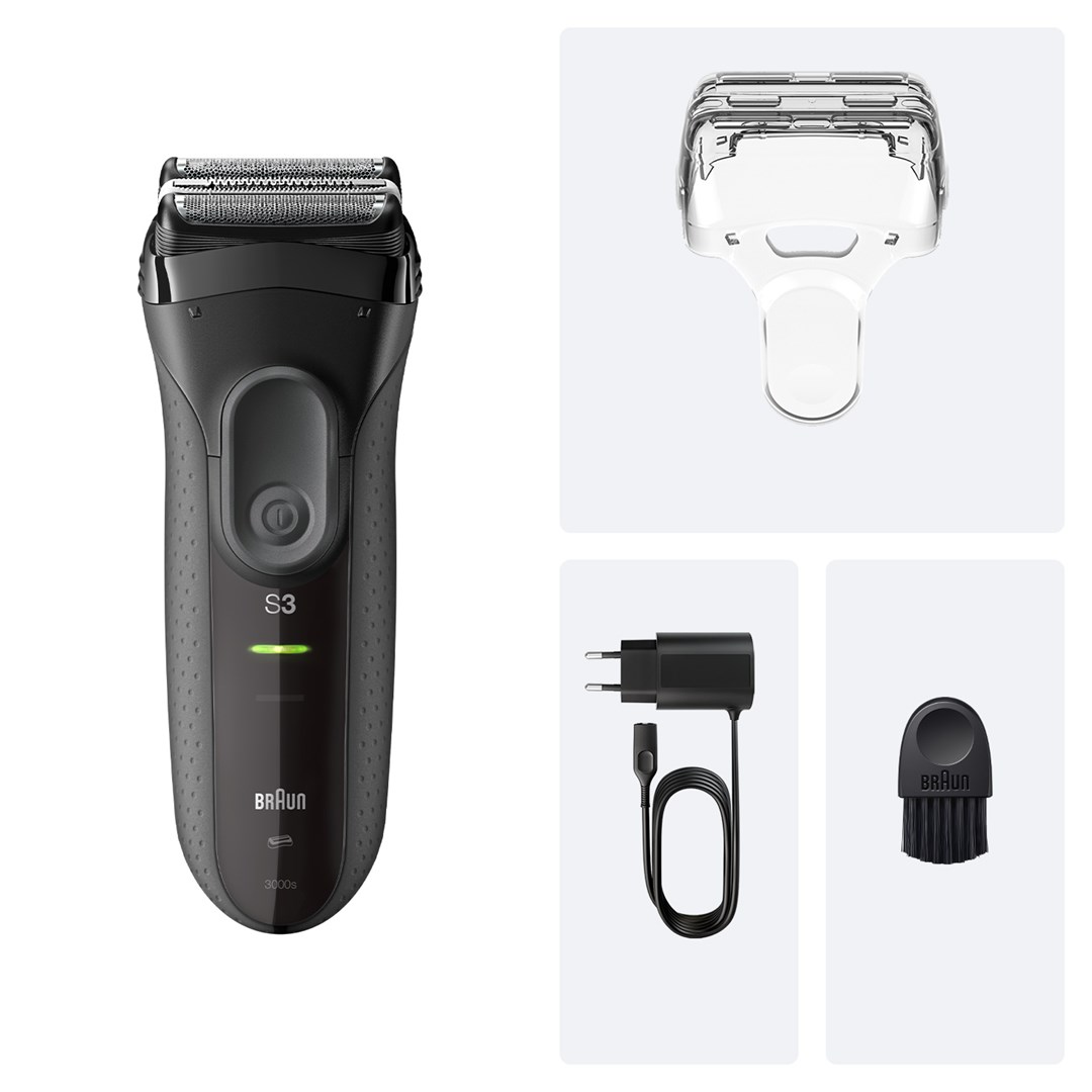 Brijaći aparat BRAUN Series 3 3000s, sivi-1