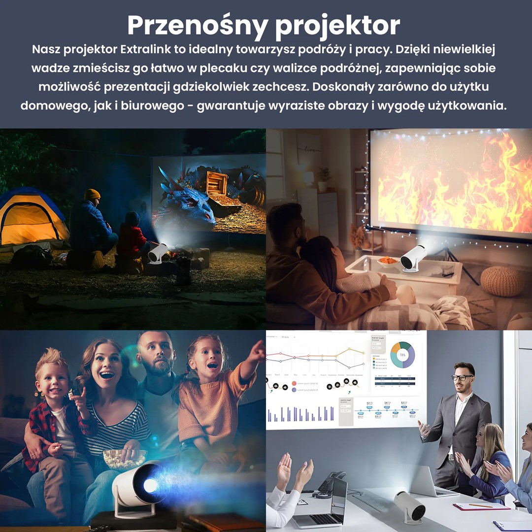Projektor EXTRALINK ESP-MINI-V2BL (200 ANSI, 720p, Android 9.0, Wi-Fi, Bluetooth) Black-2