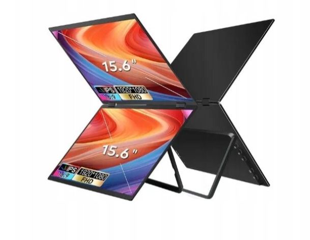 Prijenosni monitor za laptop EXTRALINK Smart Life T01 (2x 15.6" Full HD IPS)-1