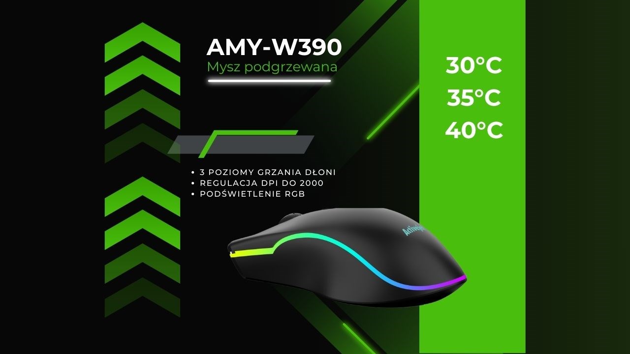 Žični miš ACTIVEJET AMY-W390 s grijačem-12
