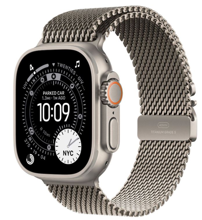 Pametni sat APPLE Watch Ultra 3 GPS + Cellular 49mm Kućište od prirodnog titana s narukvicom Milanese Loop-1