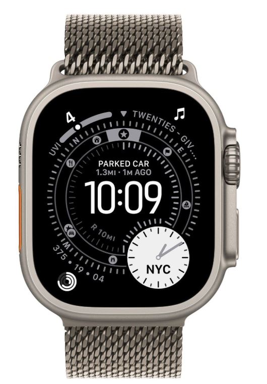 Pametni sat APPLE Watch Ultra 3 GPS + Cellular 49mm Kućište od prirodnog titana s narukvicom Milanese Loop