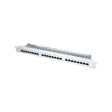 Patch Panel VALUE Cat.5e 19" 24-port STP, sivi