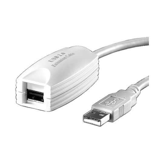 USB 2.0 produžni kabel VALUE, 5m, bijeli-0