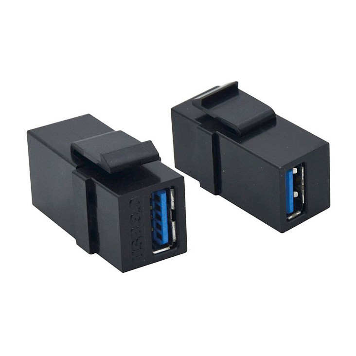 Keystone modul VALUE USB 3.2 Gen 1, Type A/A, crni