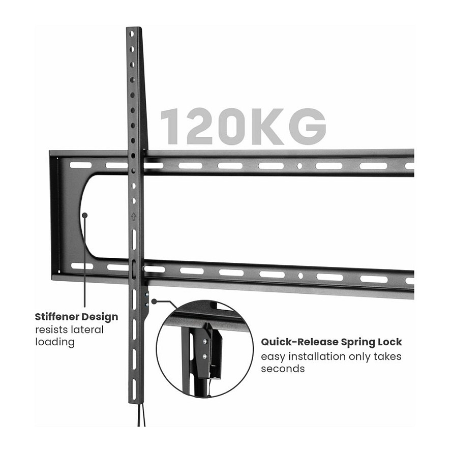Zidni nosač za TV VALUE fiksni, 60"-120", do 120 kg, VESA do 900x600-5