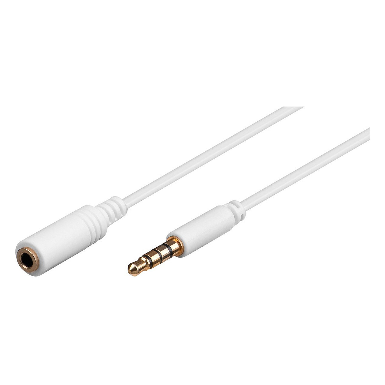 Audio kabel GOOBAY produžni 3.5mm 4-pinski, 1m, Bijeli-0