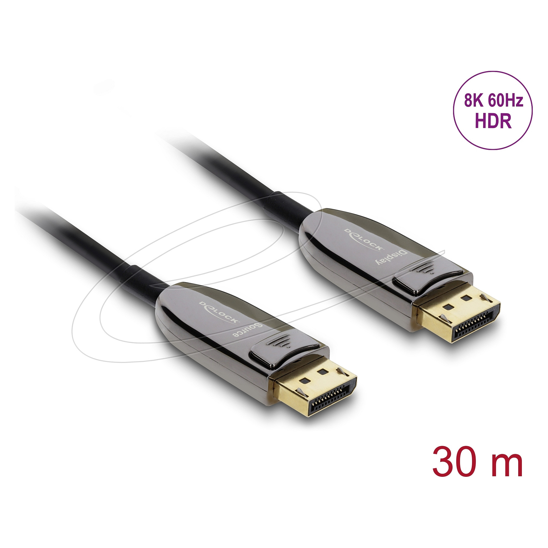 DisplayPort kabel DELOCK 87119 aktivni optički 2.1 8K 60Hz 40Gbps 30m-1