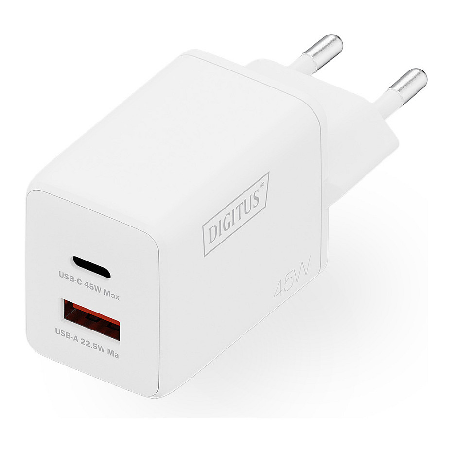 Punjač DIGITUS GaN 45W (1x USB-C, 1x USB-A)-0