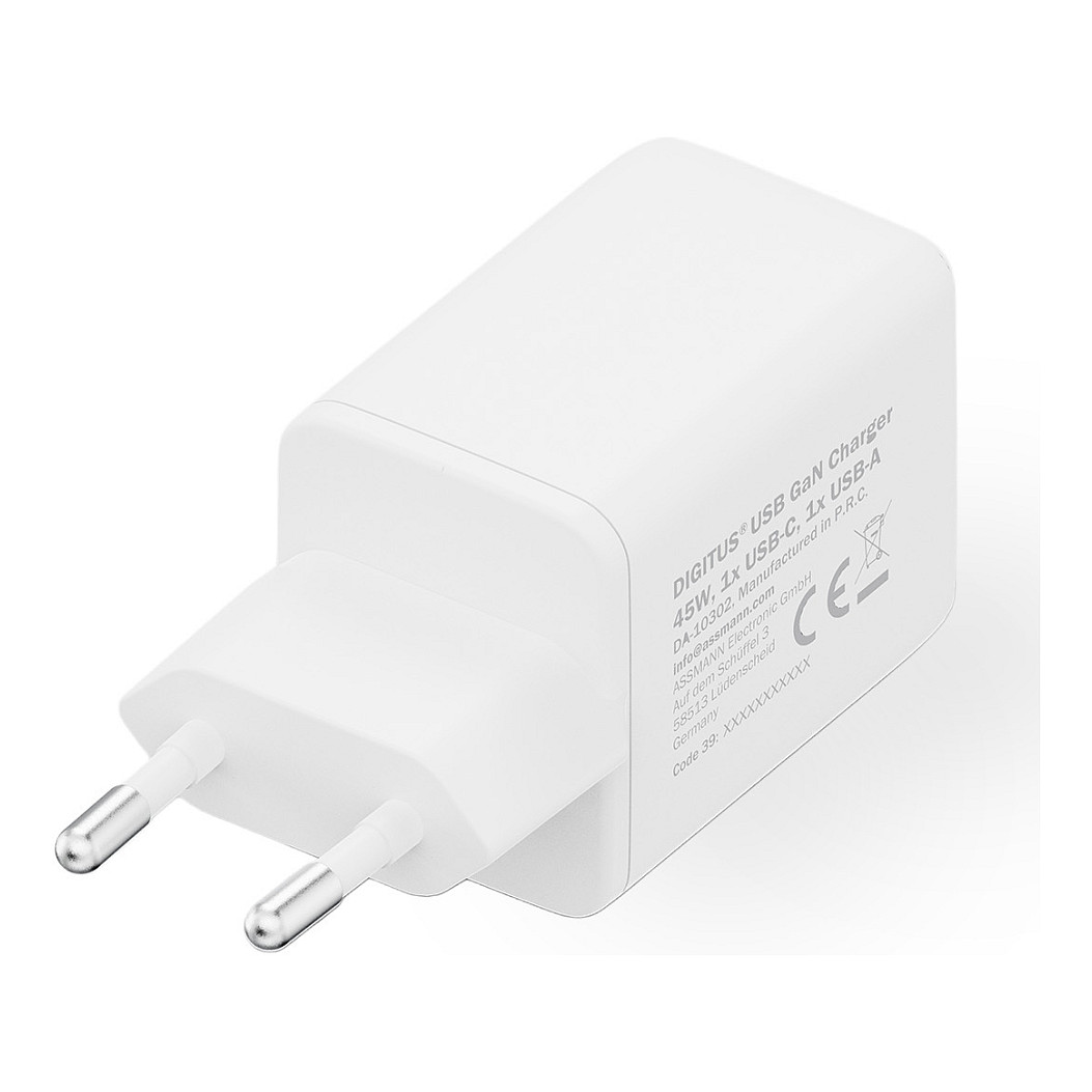 Punjač DIGITUS GaN 45W (1x USB-C, 1x USB-A)-3