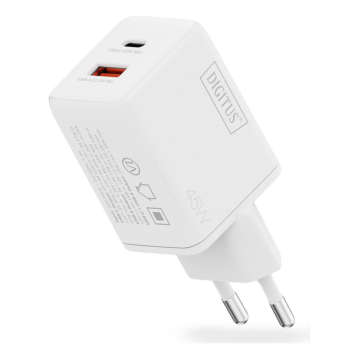 Punjač DIGITUS GaN 45W (1x USB-C, 1x USB-A)-7