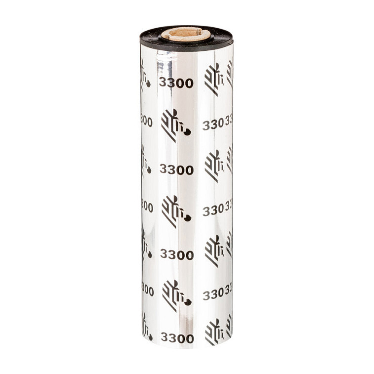 Termo transfer traka ZEBRA 3300 Wax/Resin 64mm x 74m crna (03300BK06402)-0