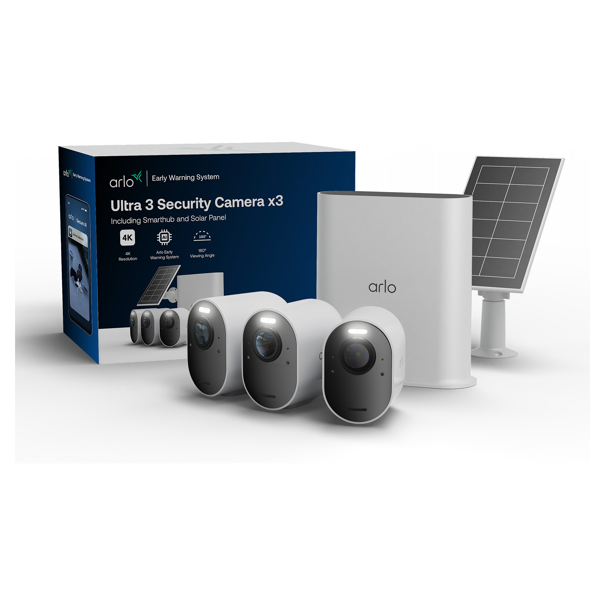 Set nadzornih kamera ARLO Ultra 3 (4K UHD, 3 kamere, 3 solarna panela)