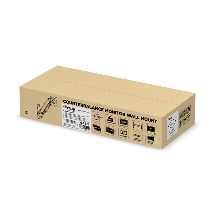 Zidni nosač za monitor EQUIP 650136, 17"-32", do 9kg, VESA 100x100-11