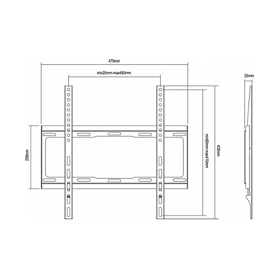 Zidni nosač za TV EQUIP 650103 Fiksni, 23"-42", do 35kg-1