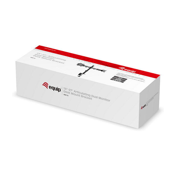 Stolni nosač za 2 monitora EQUIP 650113, 13"-27", do 8kg, crni-1