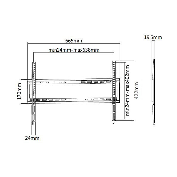 TV Zidni Nosač EQUIP 650113, fiksni, 37"-70", do 35kg-6