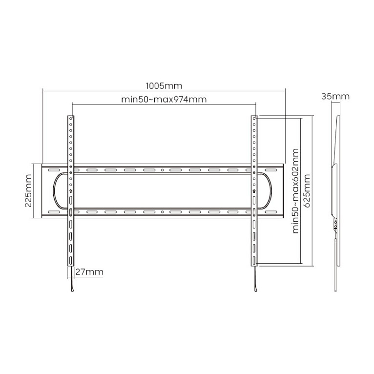 Zidni nosač za TV EQUIP 650332, fiksni, 60"-120", do 120kg-7