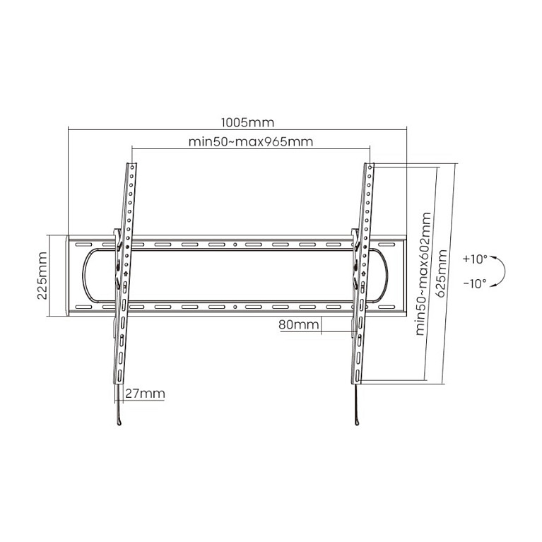 Zidni nosač za TV EQUIP 650316 (60"-120", nagibni, do 120kg)-9