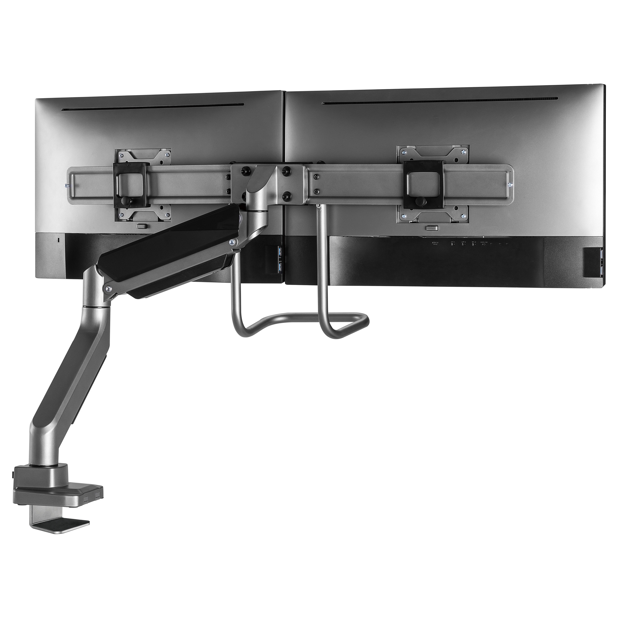 Stolni nosač za 2 monitora EQUIP 650615, 17"-32", plinska opruga, do 9kg, srebrni-4