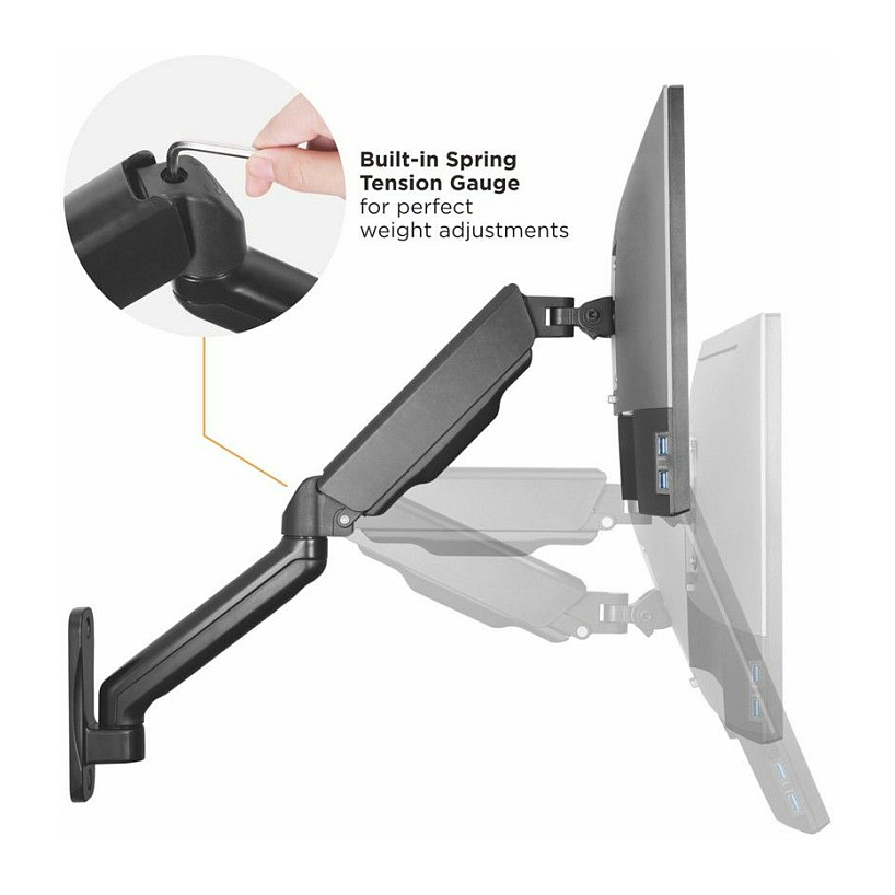 Zidni nosač za 2 monitora EQUIP 650615, 17" - 32", do 9 kg po monitoru, crni-10