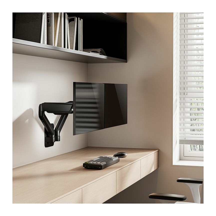 Zidni nosač za 2 monitora EQUIP 650615, 17" - 32", do 9 kg po monitoru, crni-12