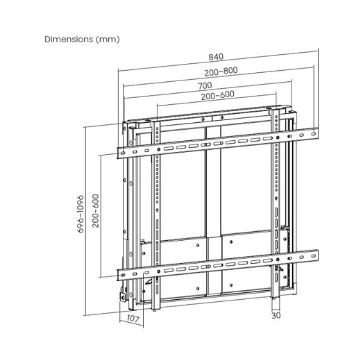 Zidni nosač za TV EQUIP 650333, 60"-100", do 90kg, nagibni-6