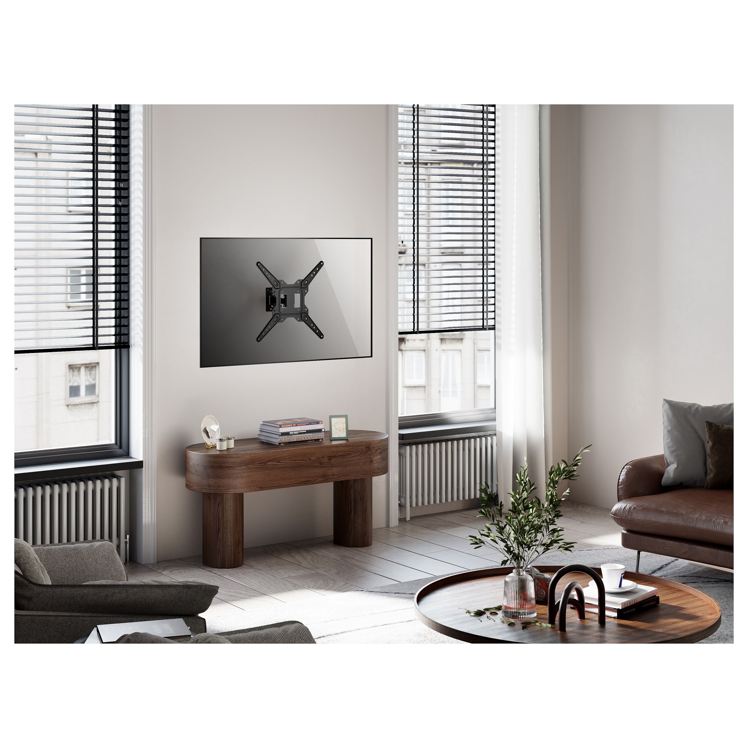 Equip Wandhalterung 23"-55"/1TFT V.bewegl. 1Gelenk 30Kg sw retail-9