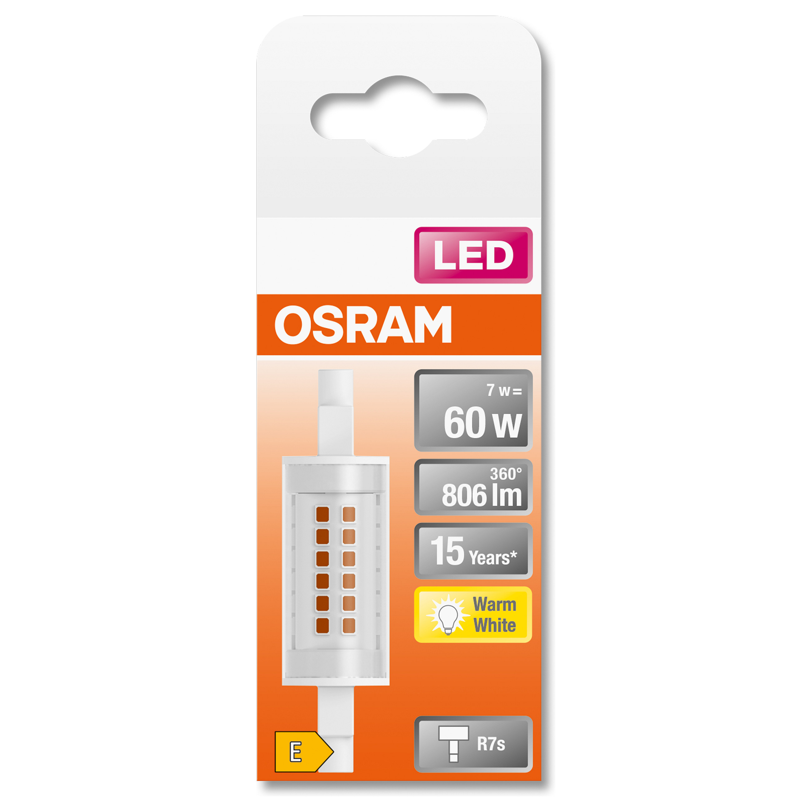 LED žarulja OSRAM Slim Line R7s 7W (60W), 806lm, 2700K, 78mm, dimabilna-5