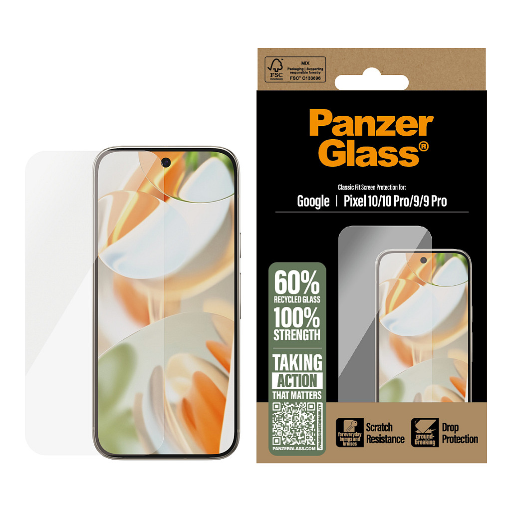 Zaštitno staklo PANZERGLASS Case-Friendly za Google Pixel 9 / 9 Pro / 10 / 10 Pro-1