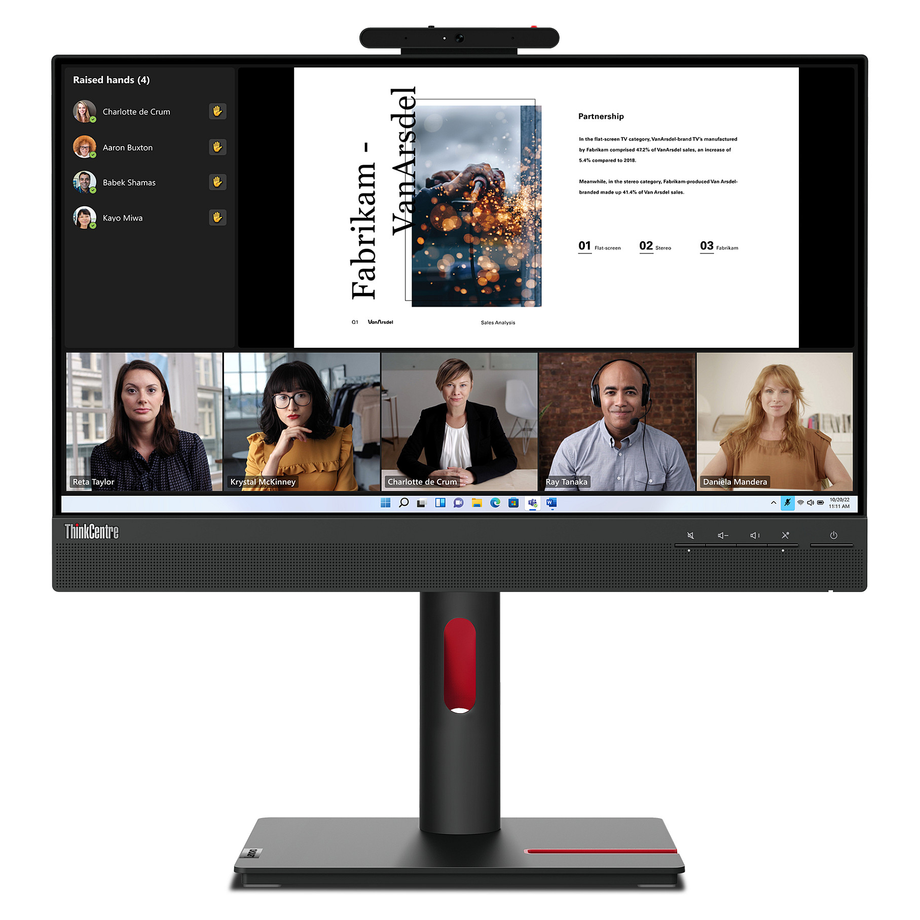 Lenovo ThinkCentre TiO 22 Gen5 FHD IPS DP/CAM/SPK/HUB/Touch-0