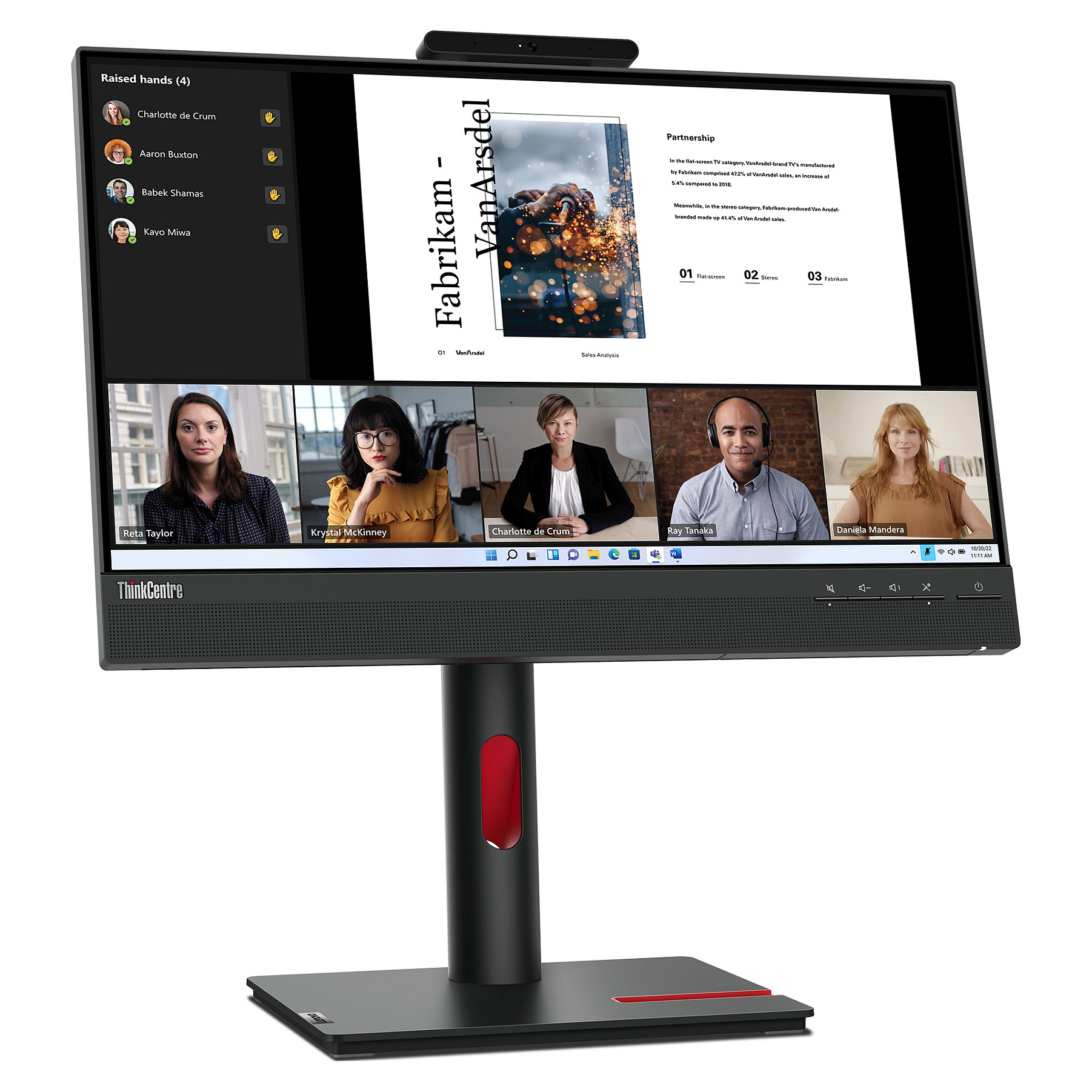 Lenovo ThinkCentre TiO 22 Gen5 FHD IPS DP/CAM/SPK/HUB/Touch-13