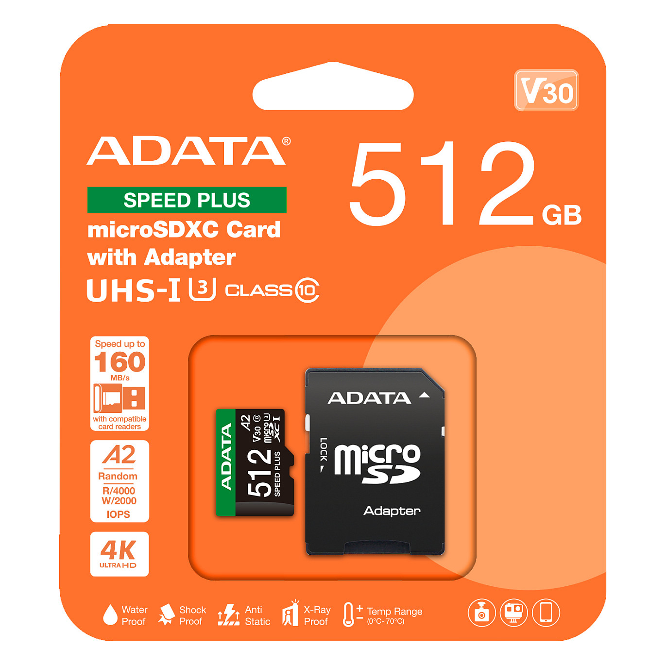 Memorijska kartica ADATA Premier Pro 512GB microSDXC UHS-I U3 V30 A2 + SD adapter-8
