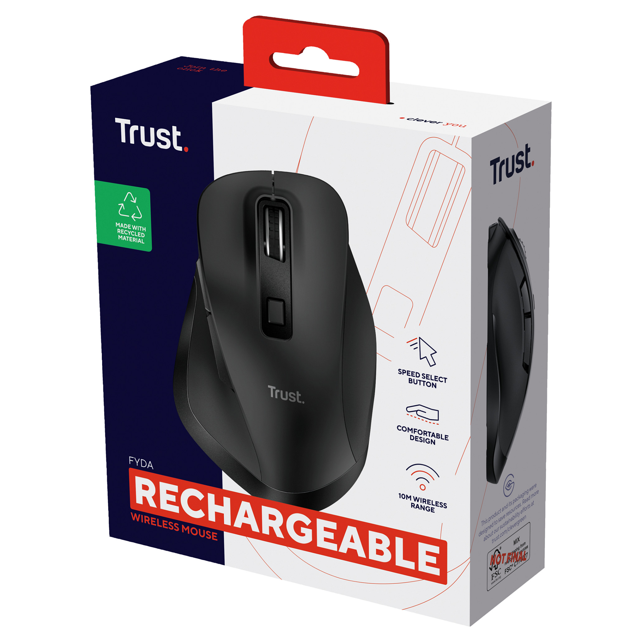 Miš TRUST Fyda bežični punjivi ECO-5