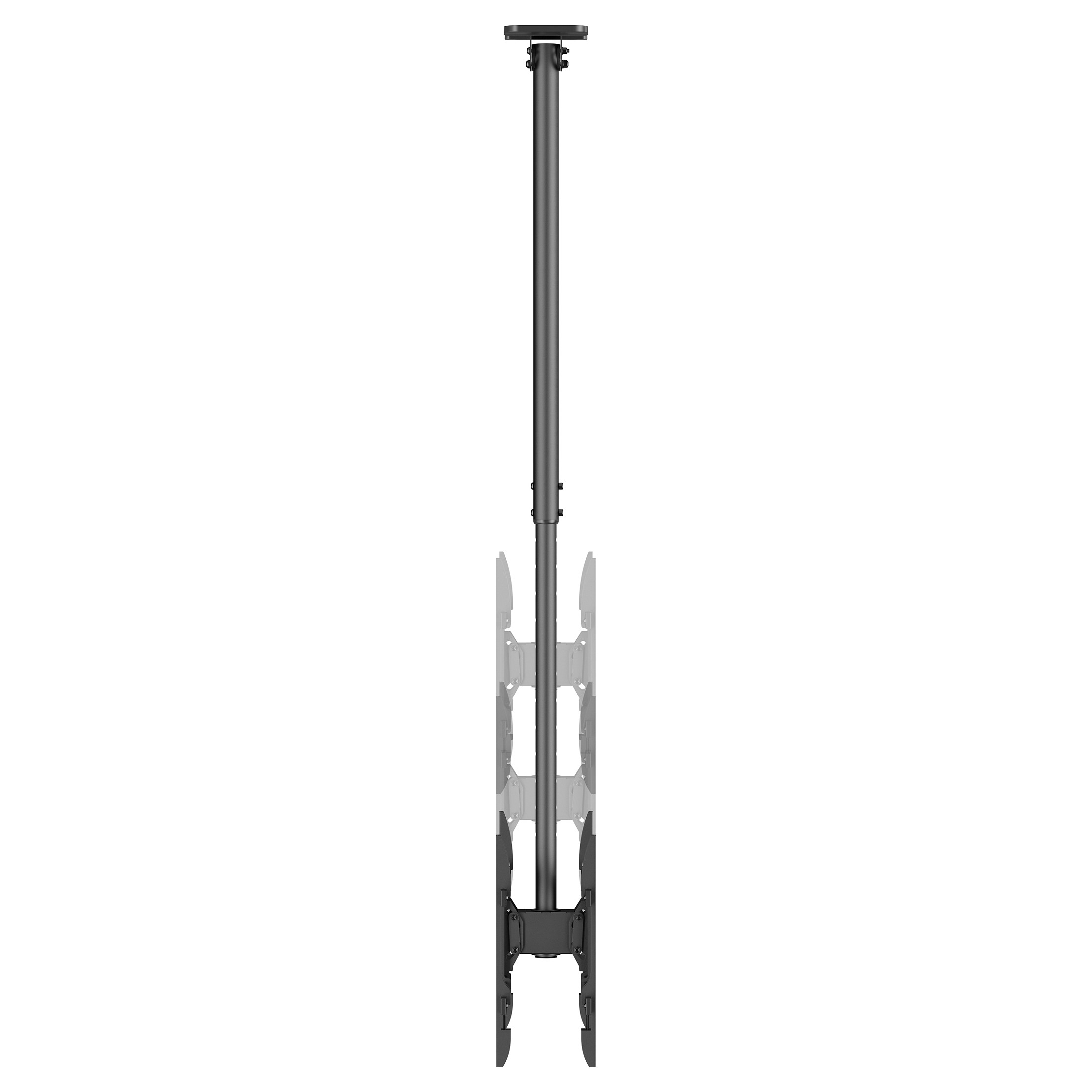 Stropni nosač za 2 TV-a EQUIP 650618, 43"-86", do 50kg po ekranu, Back-to-Back-2