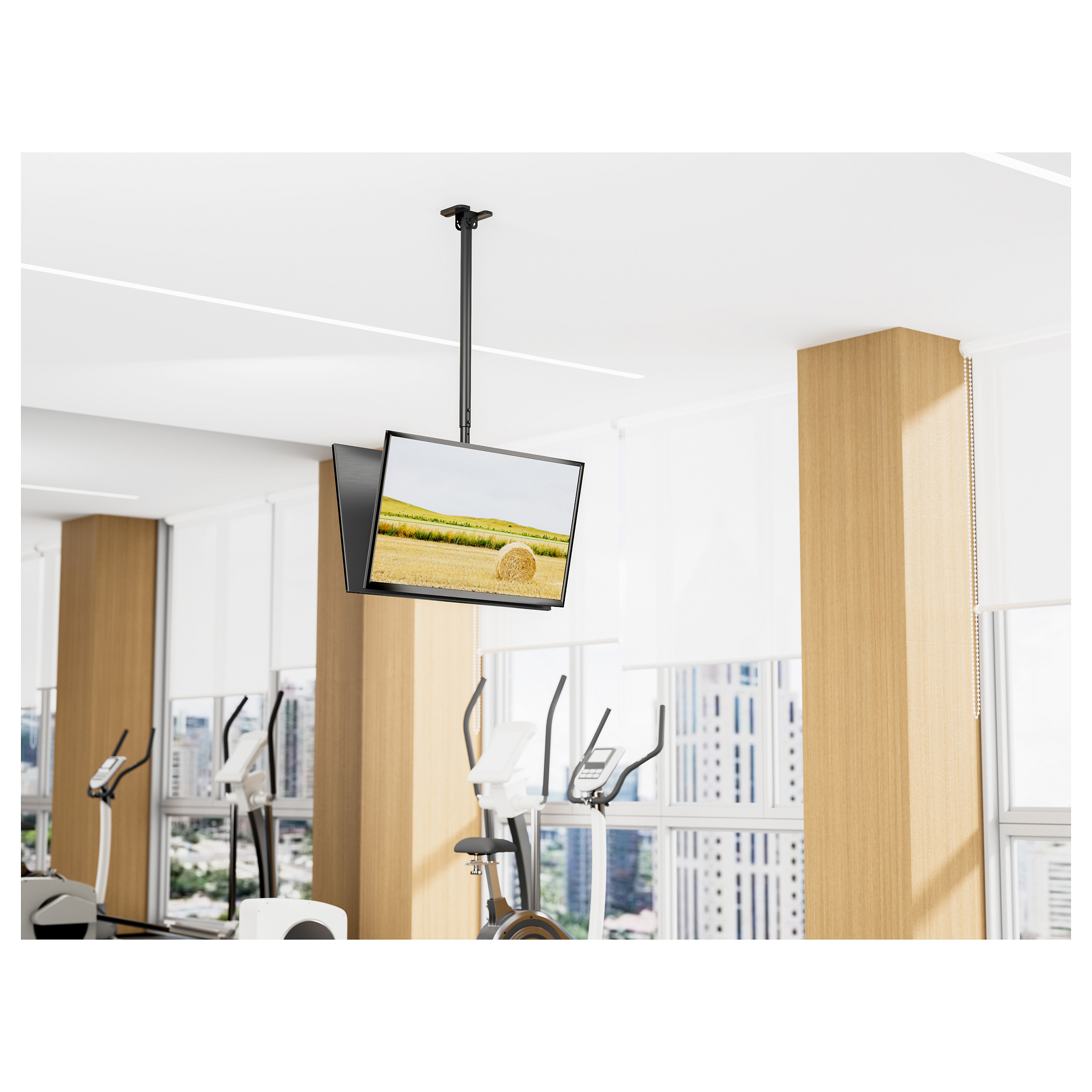 Stropni nosač za 2 TV-a EQUIP 650618, 43"-86", do 50kg po ekranu, Back-to-Back-7