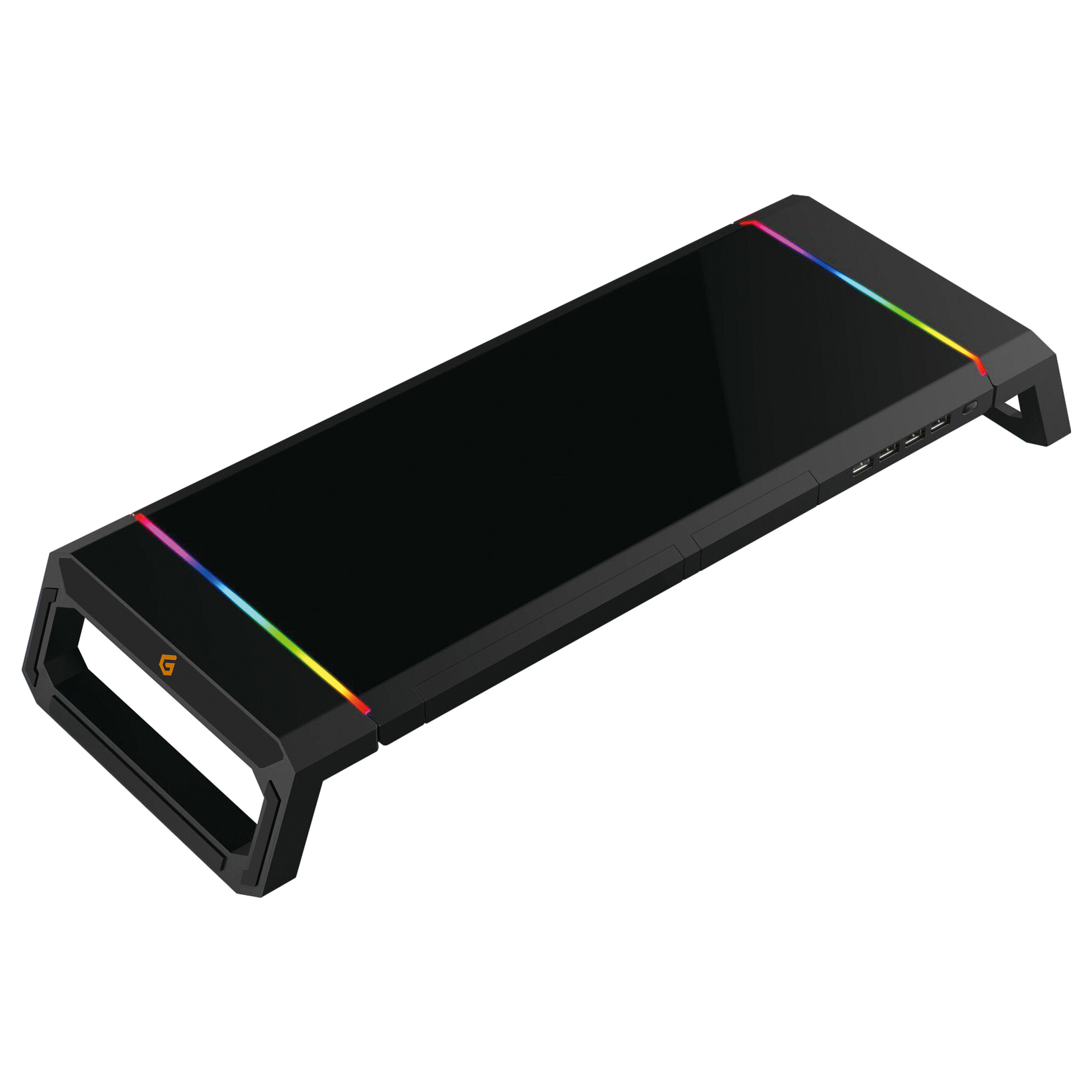 Stalak za monitor CONCEPTRONIC ERGOFFICE01B Gaming s RGB osvjetljenjem i 4-portnim USB hubom-0