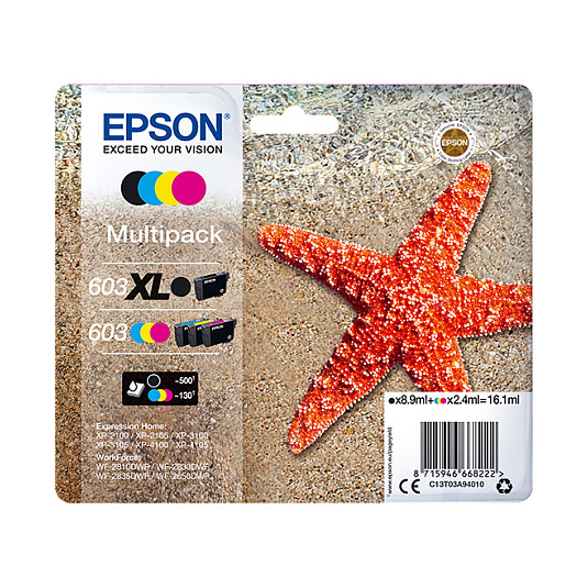 Set tinti EPSON 603 Multipack (XL crna + standard CMY)-0