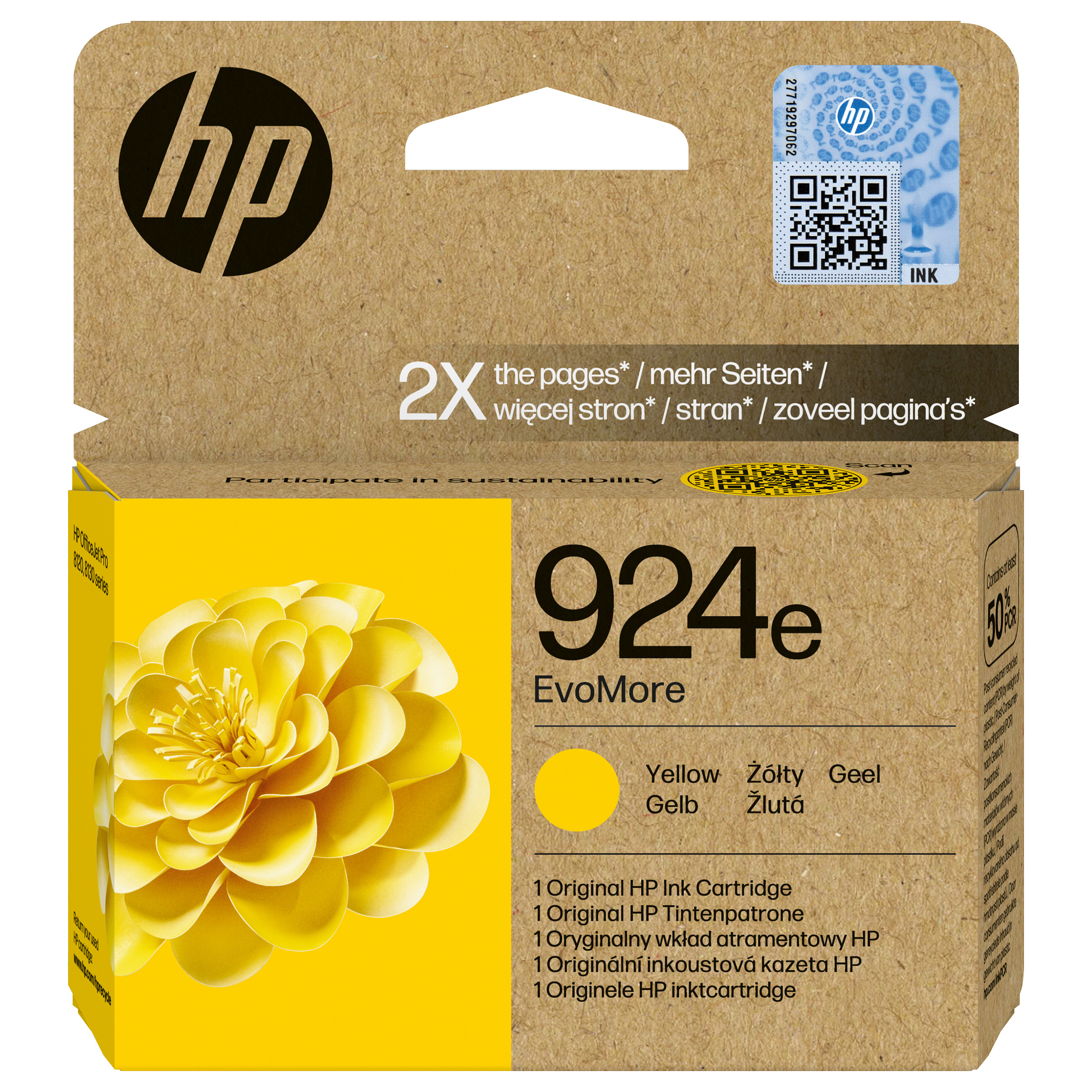 Tinta za printer HP 924e EvoMore Yellow Original