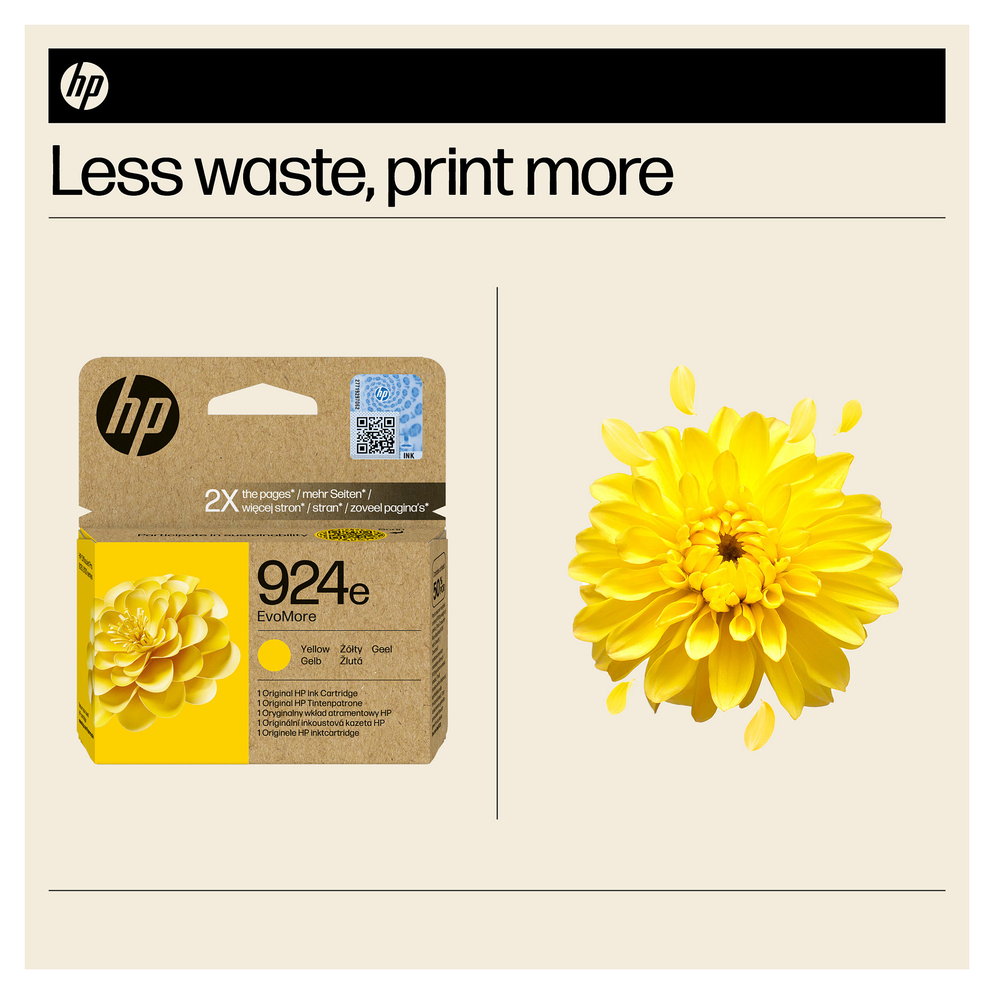Tinta za printer HP 924e EvoMore Yellow Original-4