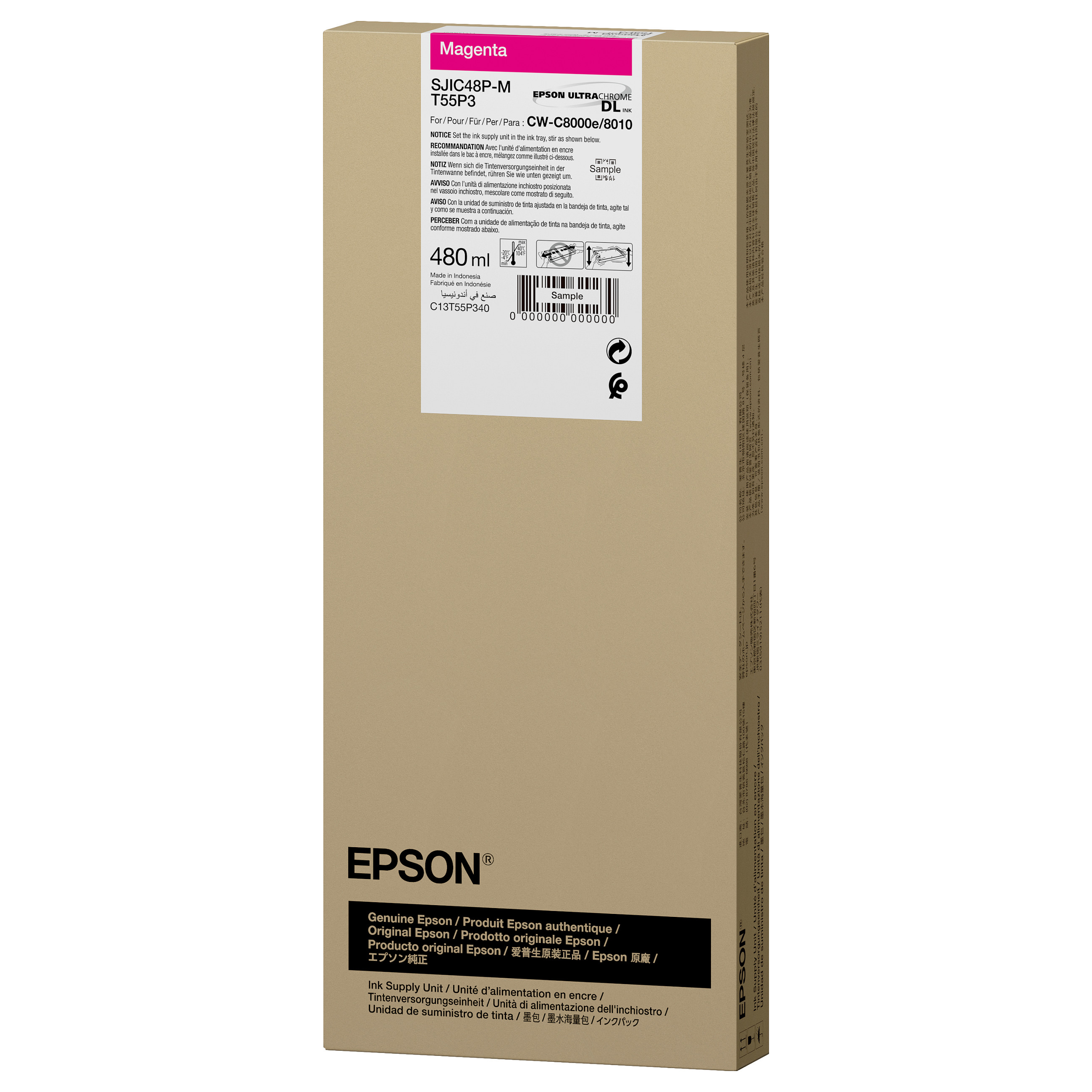 Tinta EPSON SJIC41P(M) Magenta, 480ml, za ColorWorks C8000-1
