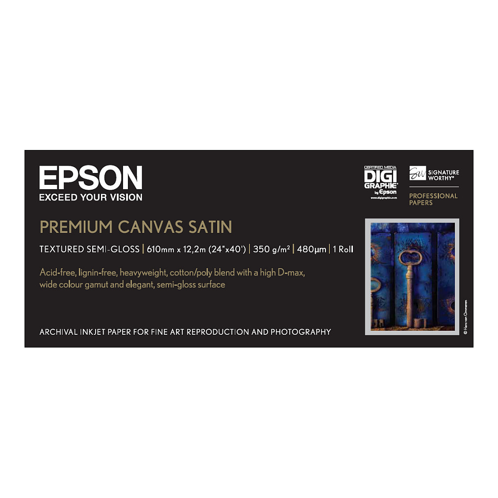 Platno za ploter EPSON Premium Canvas Satin (24", 60.96 cm x 12.2 m, 350g/m²)-0
