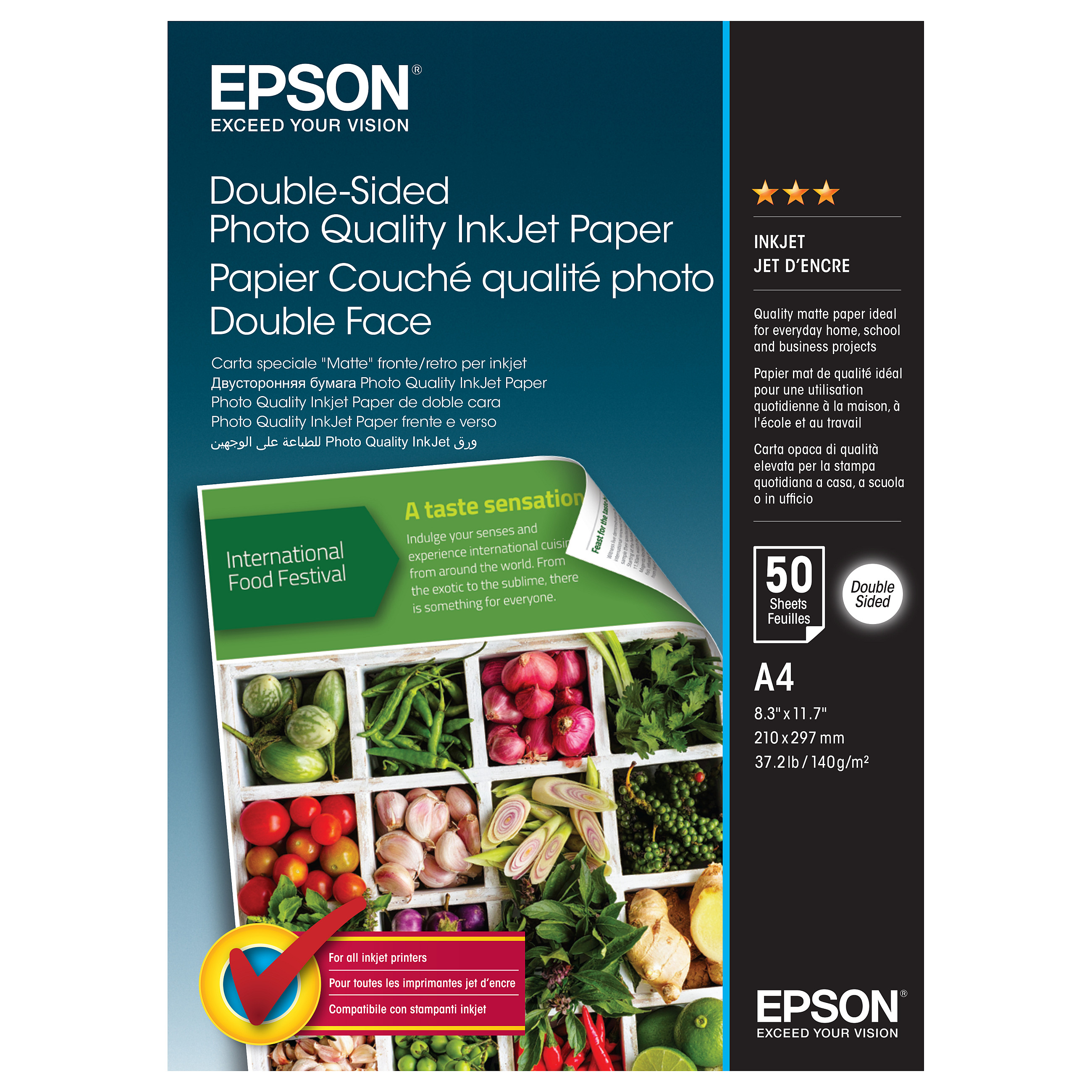 Foto papir EPSON Double-Sided Matte A4 140g/m² (50 listova)