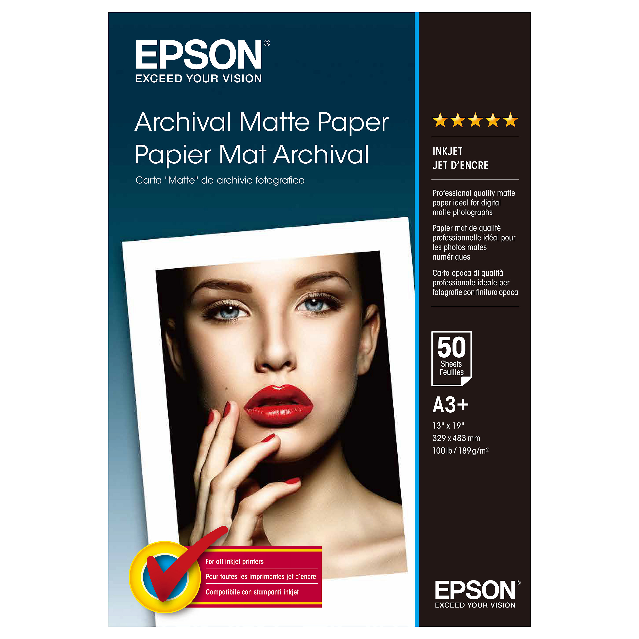 Papir za printer EPSON Archival Matte (A3+, 189g, 50 listova)-0