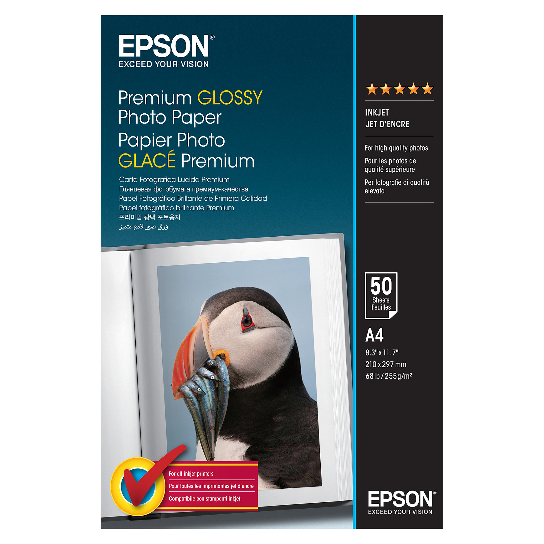 Foto papir EPSON Premium Glossy A4, 255g/m², 50 listova